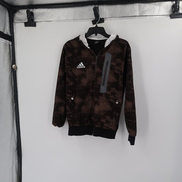 Adidas Men's Hoodie Black Brown Size Small - Picture 14 of 16
